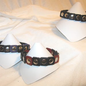 Leather Scale Studded Bracelets