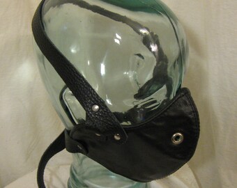 Black Leather Motorcycle Mask or Muzzle - Etsy