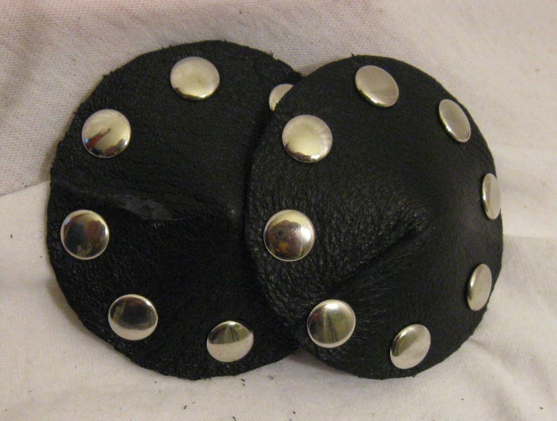 Studded Leather Pasties in Multiple Colors image 4