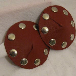 Studded Leather Pasties in Multiple Colors image 5