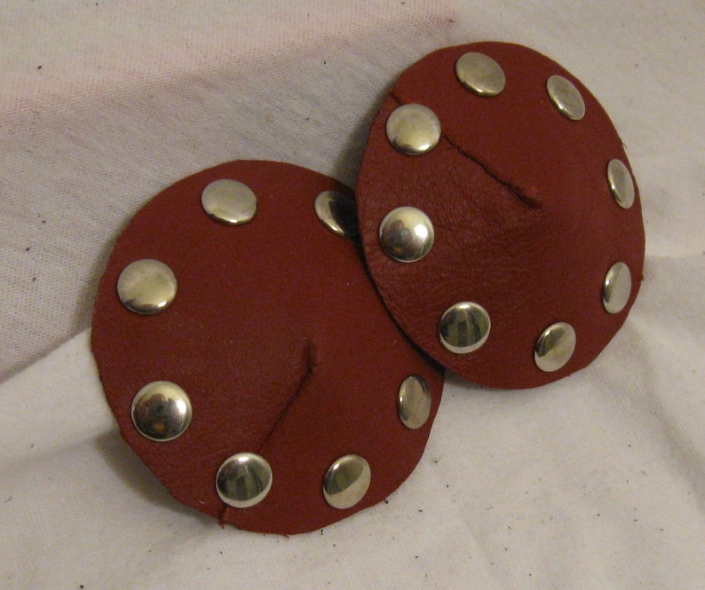 Studded Leather Pasties in Multiple Colors image 5