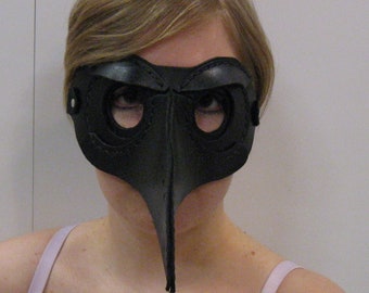 Hand Made Leather Raven/Crow Masquerade Mask