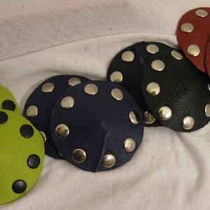 Studded Leather Pasties in Multiple Colors image 1