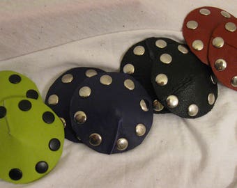 Studded Leather Pasties in Multiple Colors