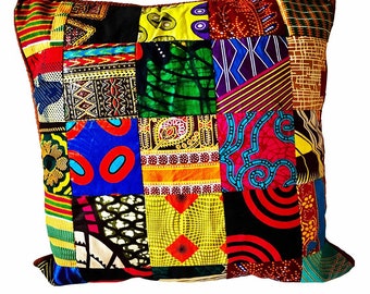 Ankara / African Print Decorative Pillow Cover - WITH INSERT