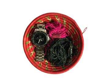 African handmade decorative basket/storage basket/African gift/house decor