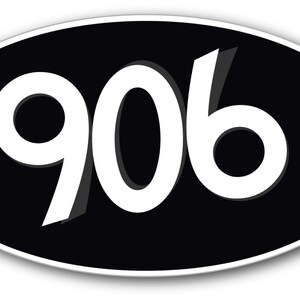 906 Area Code Sticker