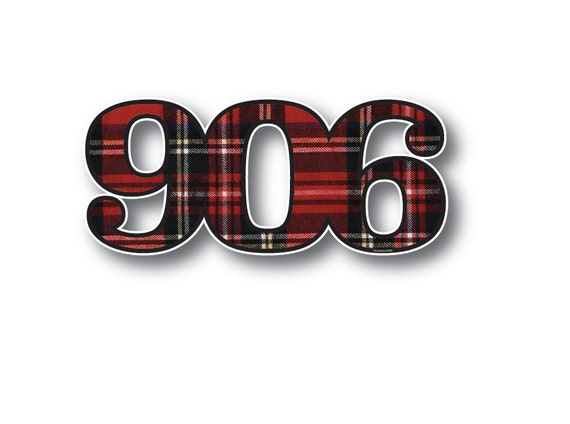 Flannel 906 Area Code Sticker | Etsy Flannel 906 Area Code Sticker | Etsy
