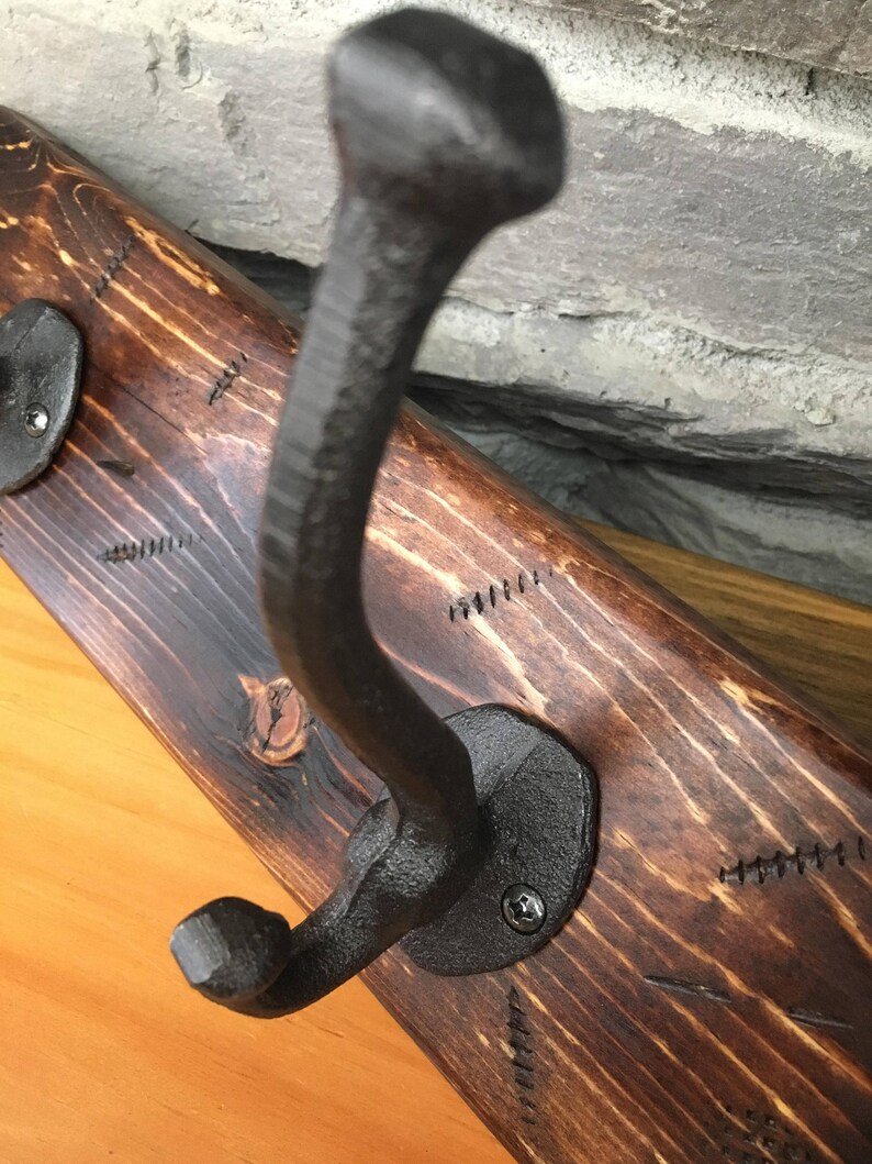 Rustic Coat Rack / Barnwood Coat Rack / Farmhouse Coat Rack / Etsy