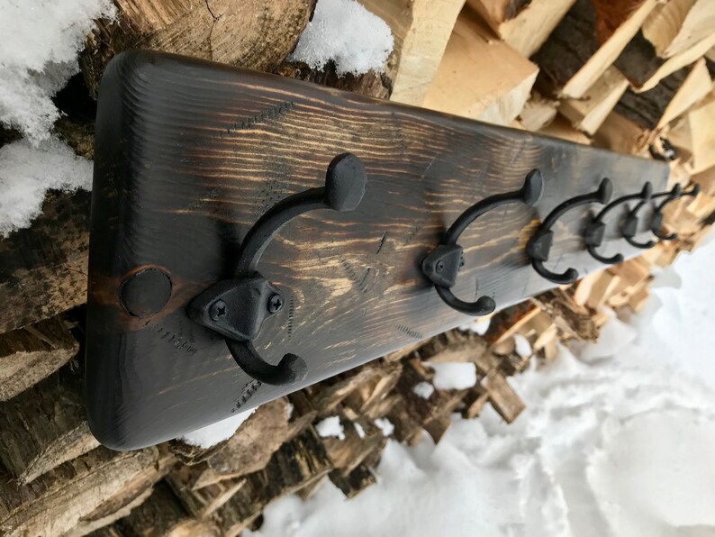 Rustic Coat Rack / Barnwood Coat Rack / Farmhouse Coat Rack / Etsy