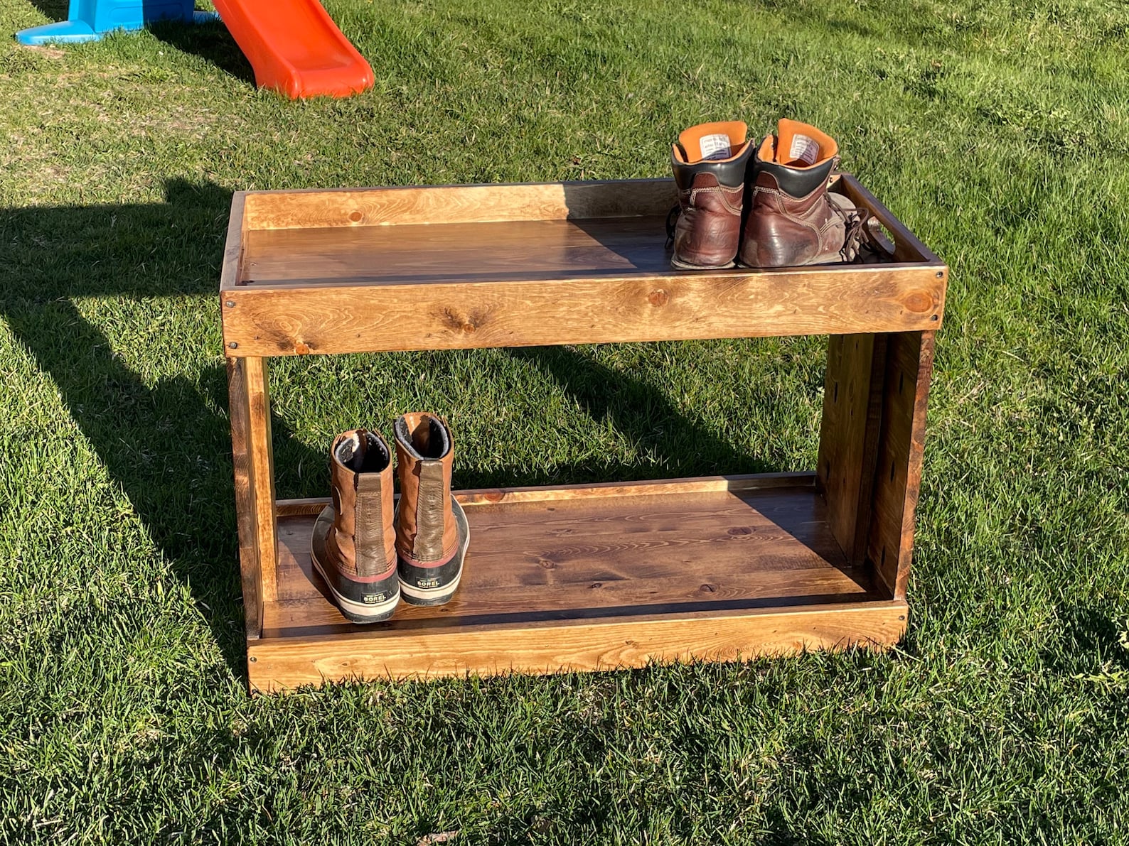 Double Tier Boot Tray / Boot Tray / Shoe Organizer / Entryway Etsy