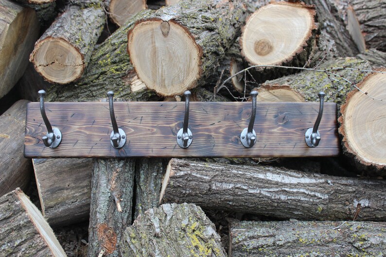 Rustic Coat Rack / Barnwood Coat Rack / Farmhouse Coat Rack / Etsy