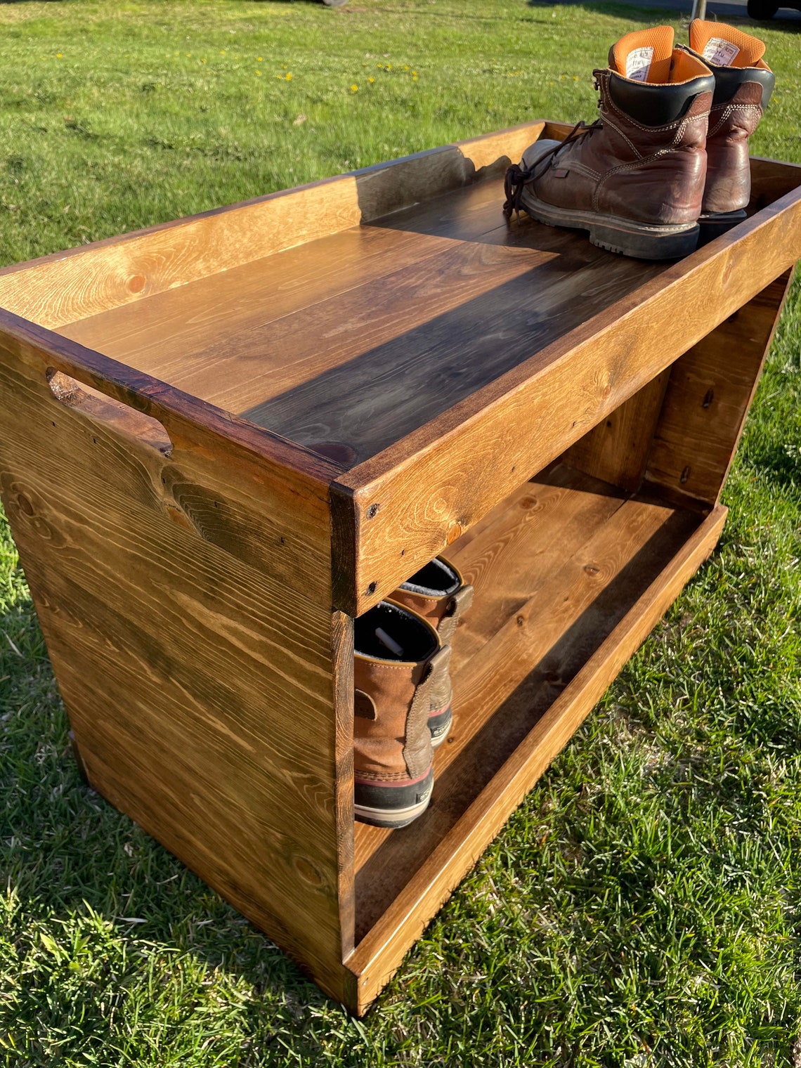 Double Tier Boot Tray / Boot Tray / Shoe Organizer / Entryway Etsy