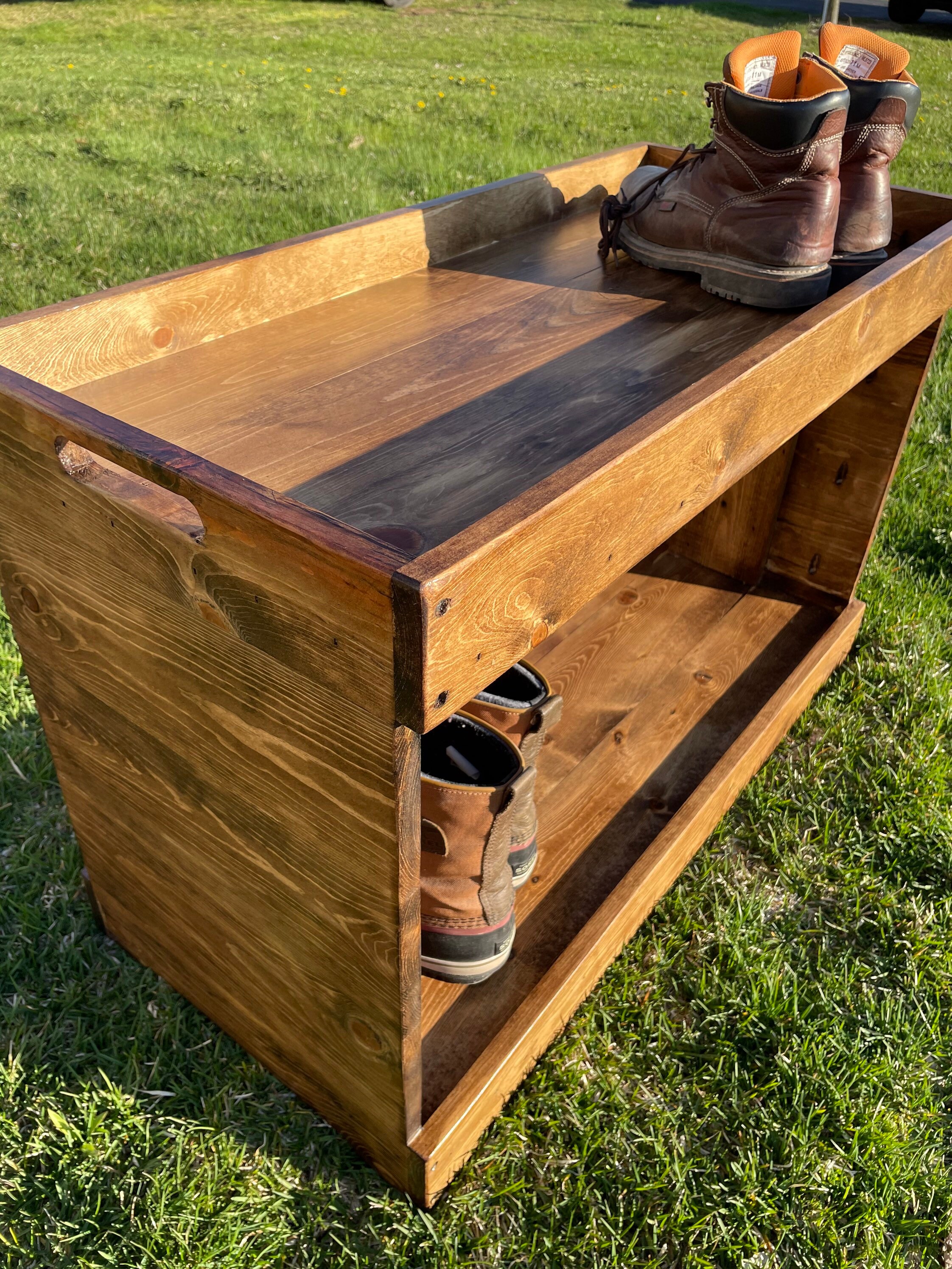 Double Tier Boot Tray / Boot Tray / Shoe Organizer / Entryway Etsy UK