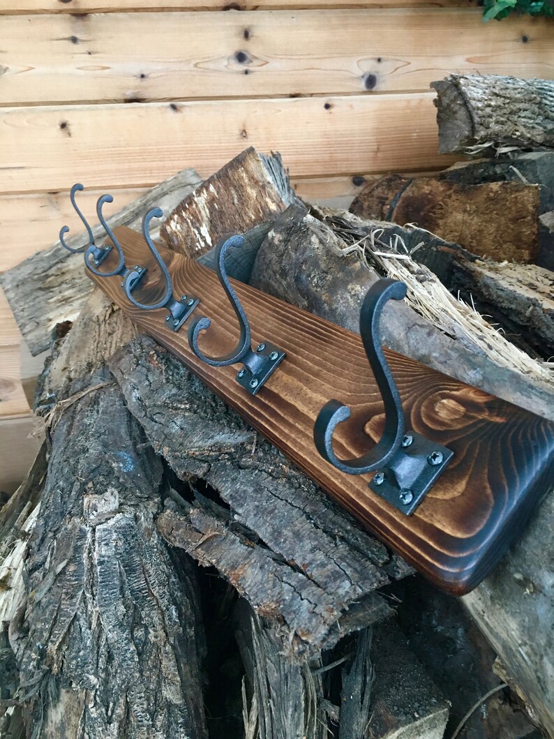 Rustic Coat Rack / Barnwood Coat Rack / Farmhouse Coat Rack / Etsy