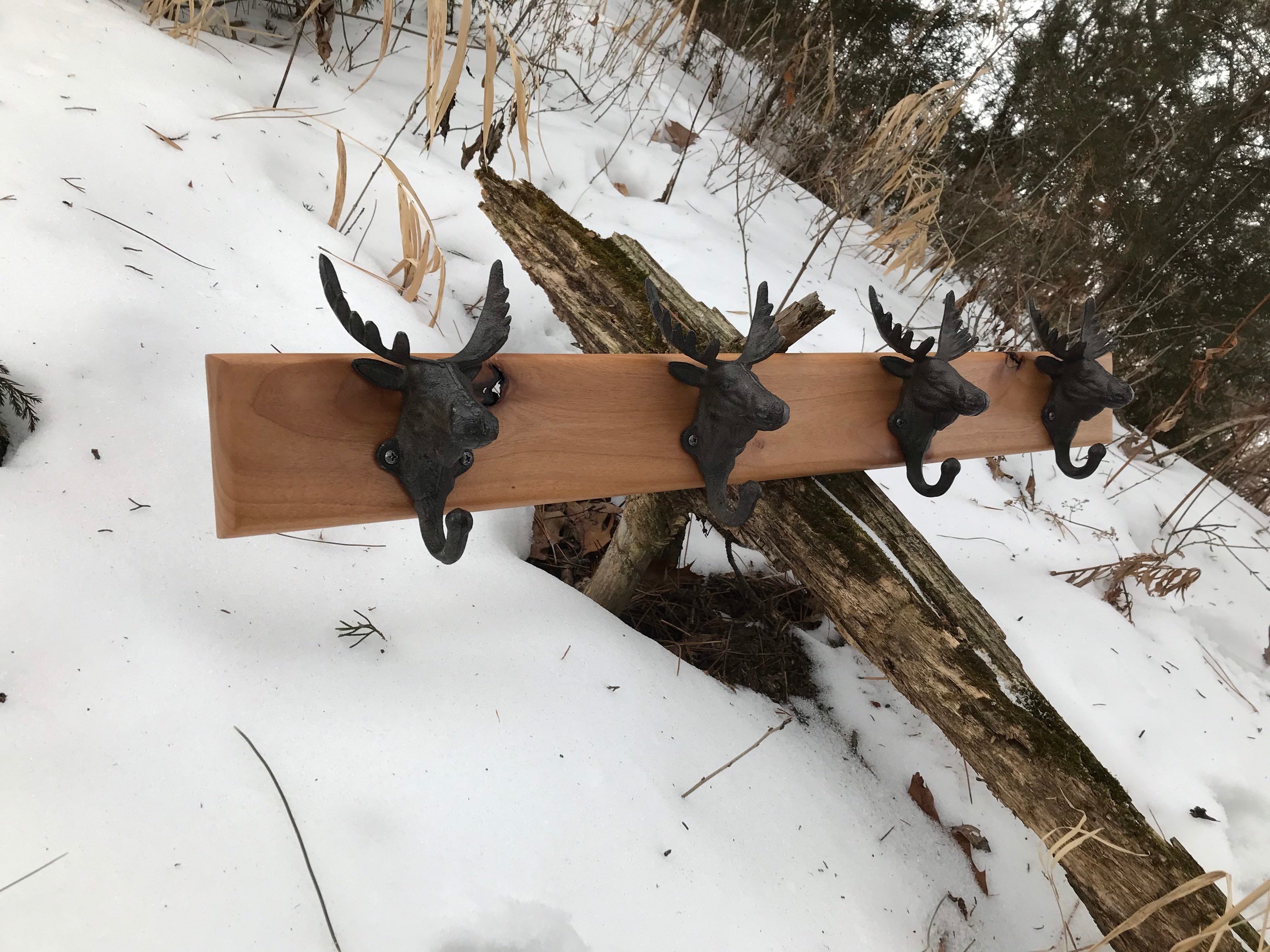 Rustic Coat Rack / Moosehead / Cabin Coat Hook / Antler Coat Etsy