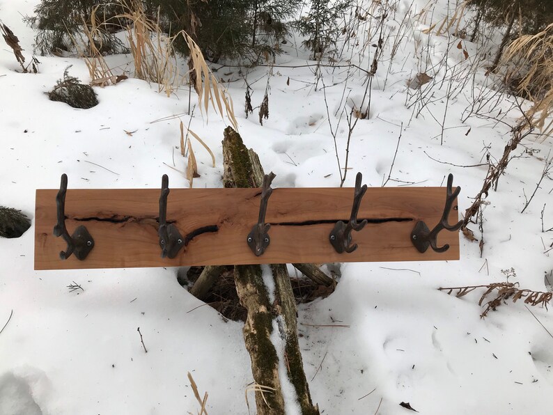 Rustic Coat Rack / Wall Mount Coat Rack / Cabin Coat Hook / Etsy