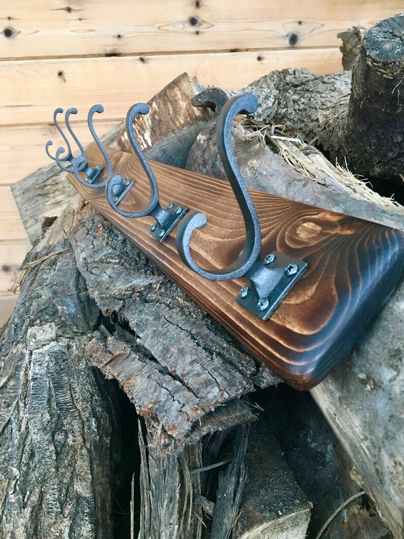 Rustic Coat Rack / Barnwood Coat Rack / Farmhouse Coat Rack / Etsy