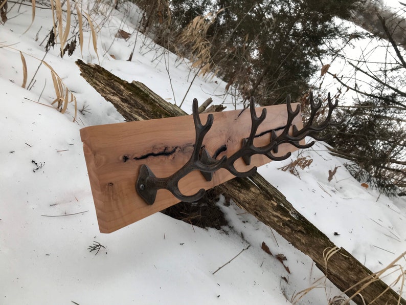 Rustic Coat Rack / Wall Mount Coat Rack / Cabin Coat Hook / Etsy