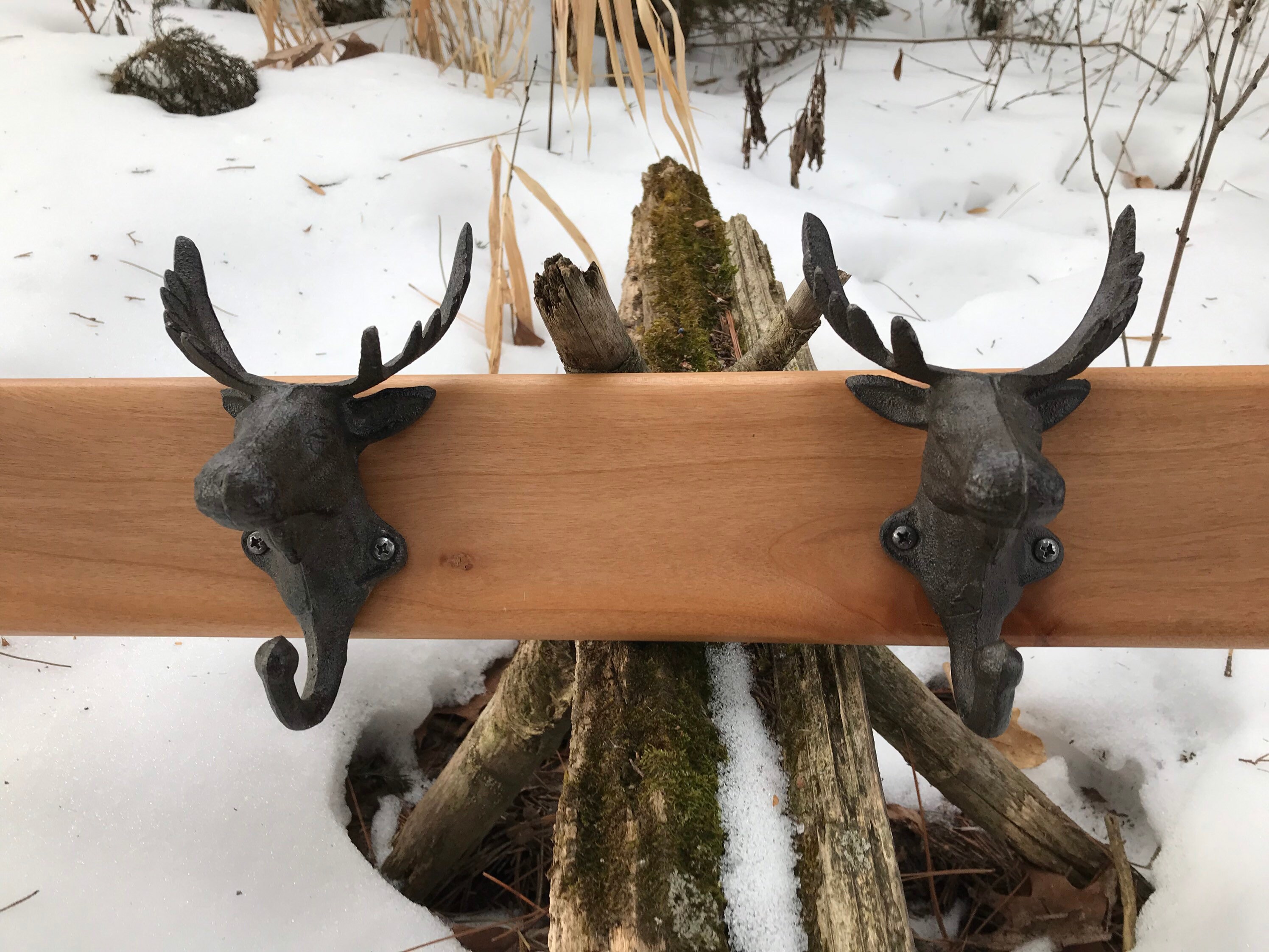 Rustic Coat Rack / Moosehead / Cabin Coat Hook / Antler Coat Etsy