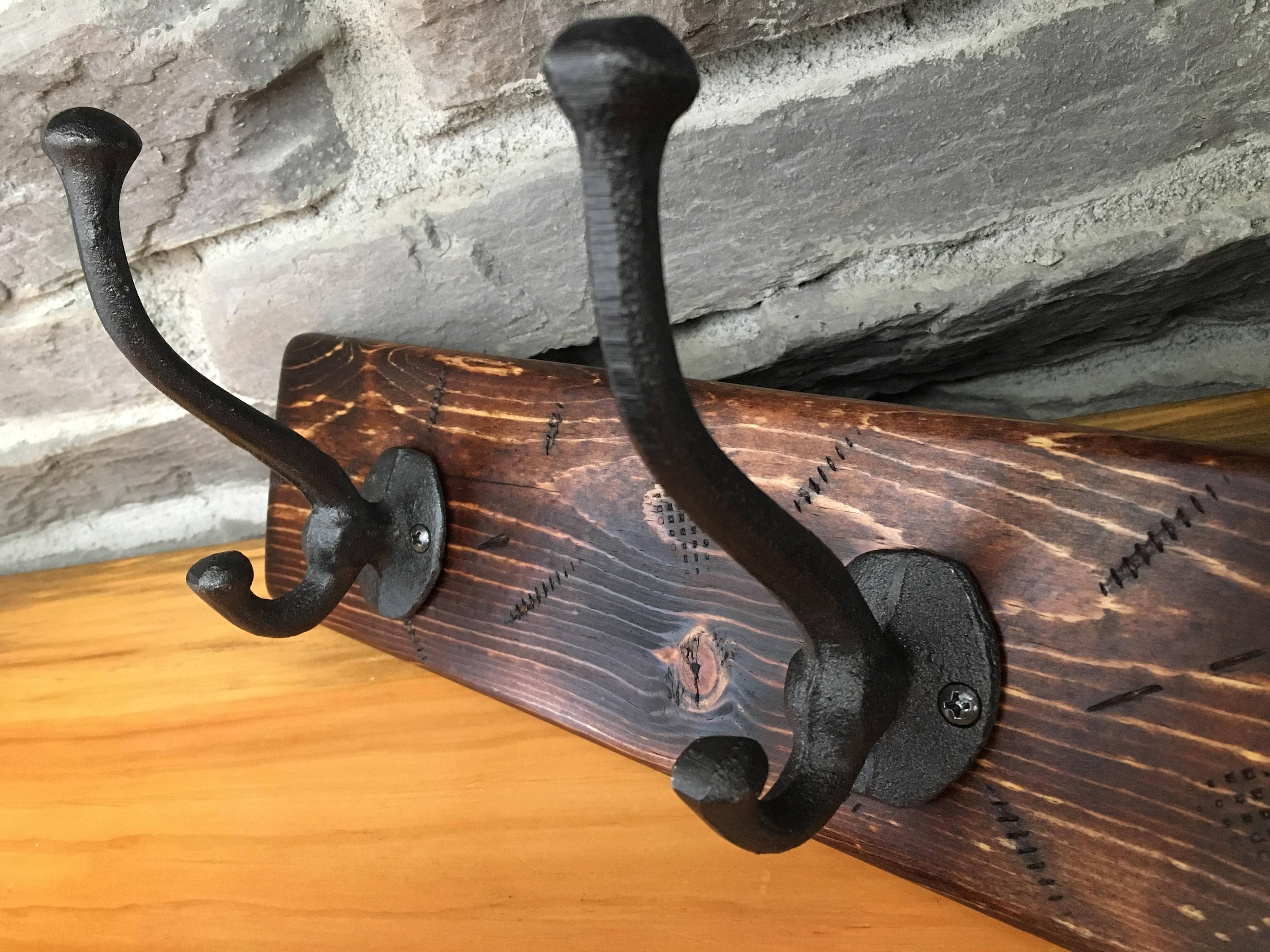 Rustic Coat Rack / Barnwood Coat Rack / Farmhouse Coat Rack / Etsy