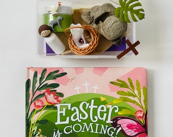 Easter Sensory Kit, Easter Bible Toy, Easter Peg Doll, Animal Sensory Kit, Loose Parts, Montessori Toy, Bible Craft, Sensory Play