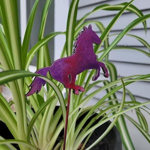 Horse Plant Stake Plant Marker Indoor Outdoor Ornament Plant Bling Cowgirl Cowboy Theme Wild Horse Plant Pick Plant Lover Gift For Him Her
