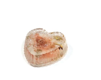 Heart Resin Refrigerator Magnet: Handmade Crushed Glass Glitter Decor
