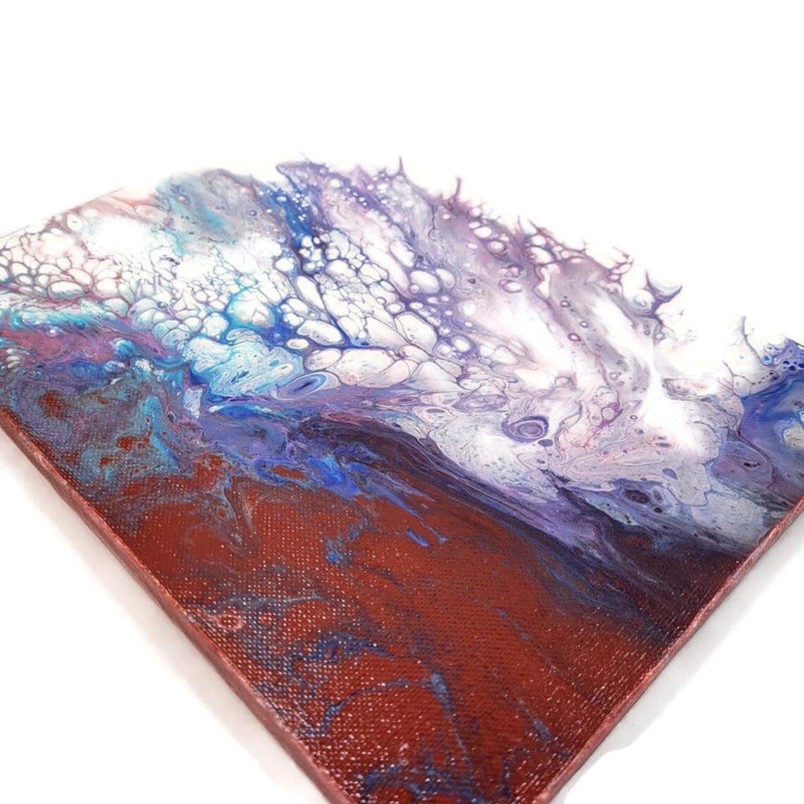 Acrylic Fluid Art Painting Stretched Canvas Original 8x10 Etsy