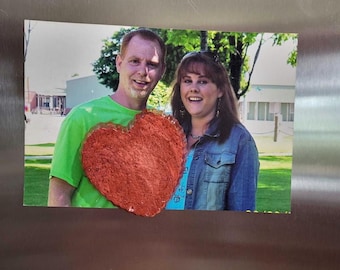 Red Heart Resin Magnet, Valentines Day, Anniversary Gift