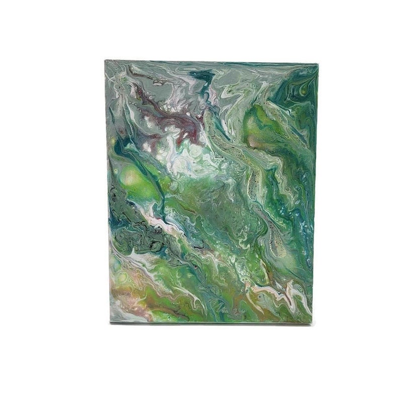 Acrylic Fluid Art Painting, Stretched Canvas, Original 8x10, Abstract ...