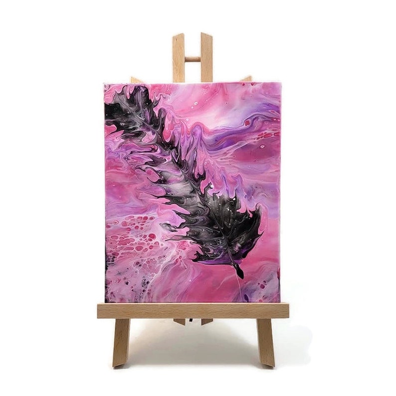 Acrylic Fluid Art Painting Stretched Canvas Original 8x10 Etsy