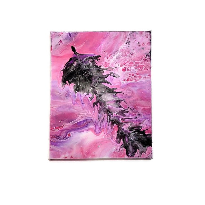 Acrylic Fluid Art Painting Stretched Canvas Original 8x10 Etsy