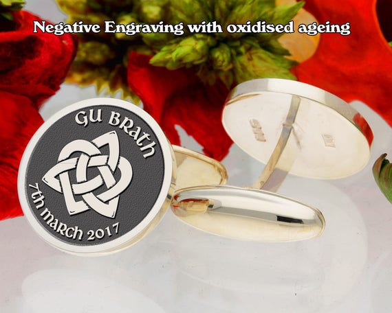 Select Gifts Fake England Heraldry Crest Sterling Silver Cufflinks Engraved Message Box