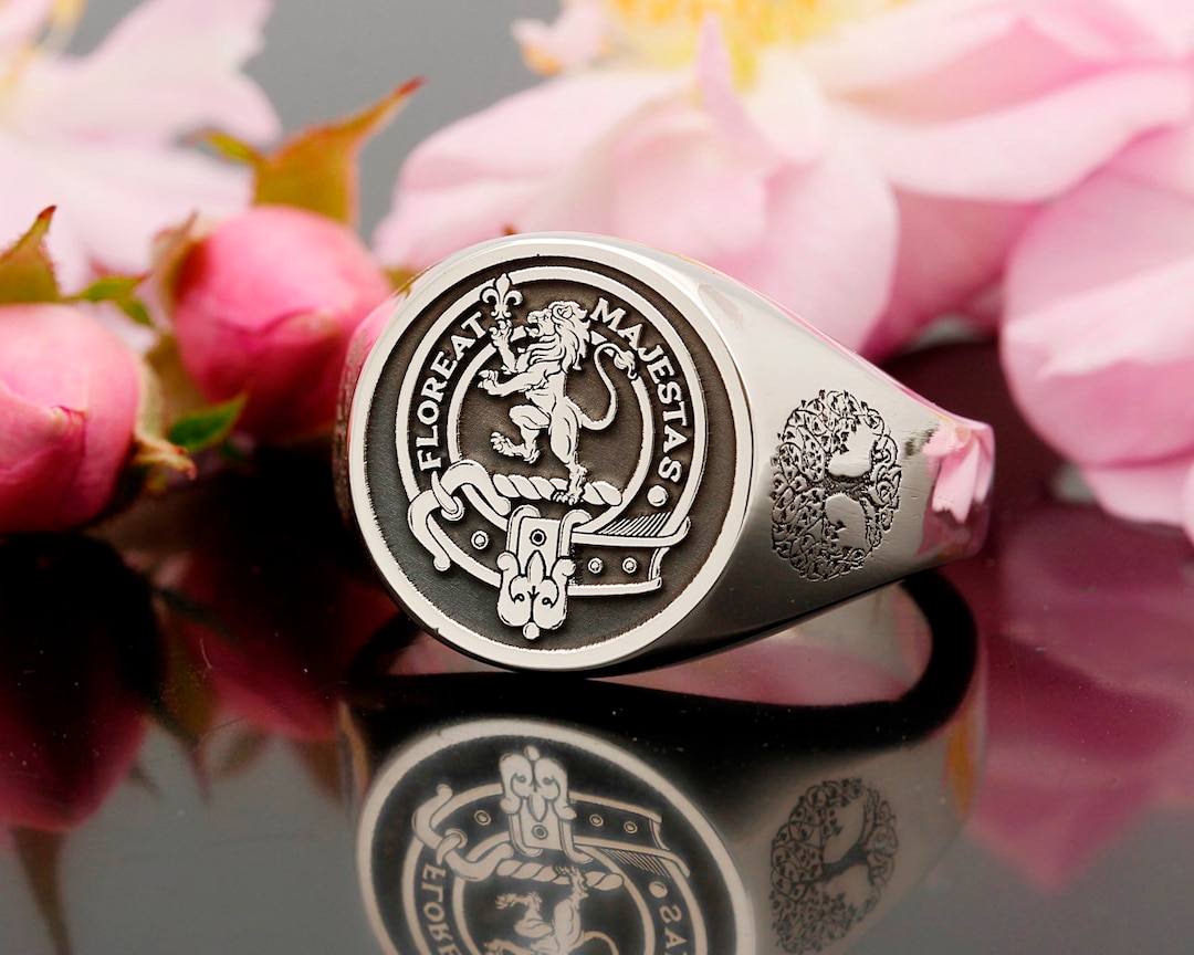 Broun Brown Scottish Clan Engraved Signet Ring Custom Family