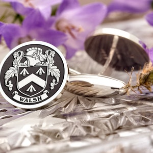 Doyle O&#39;Doyle Coat of Arms Engraved Cufflinks | Sterling Silver | Family Crest | Wedding Gift | Gift for Him and Her