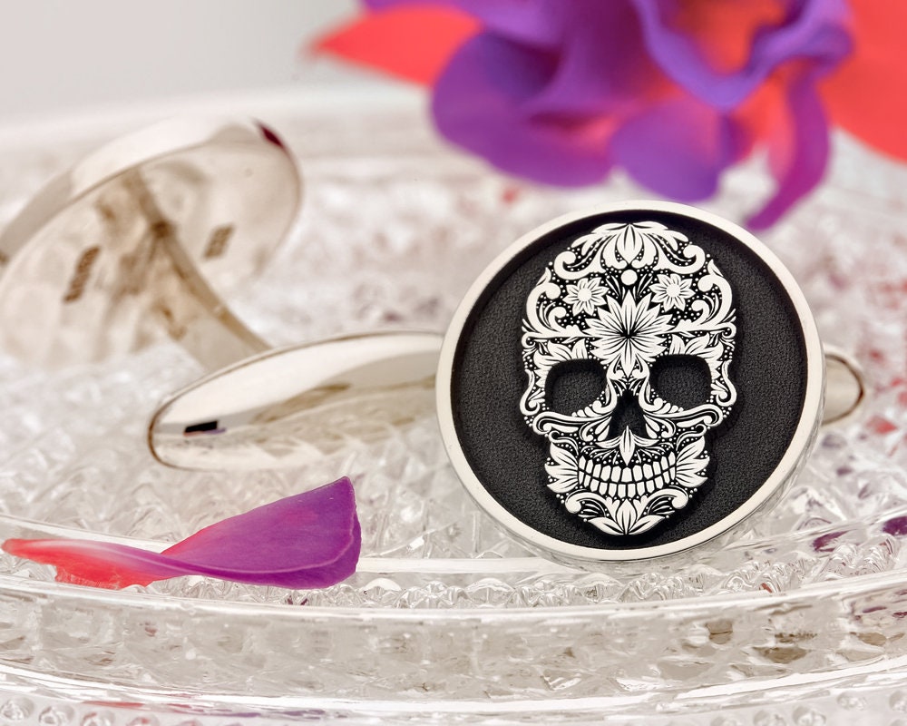 Sugar skull cufflinks clearance