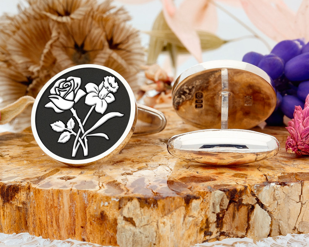 English Rose and Welsh Daffodil D2 | Sterling Silver