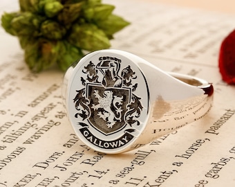 Sterling Silver Historical Names Family Crest Rings Family Crest
