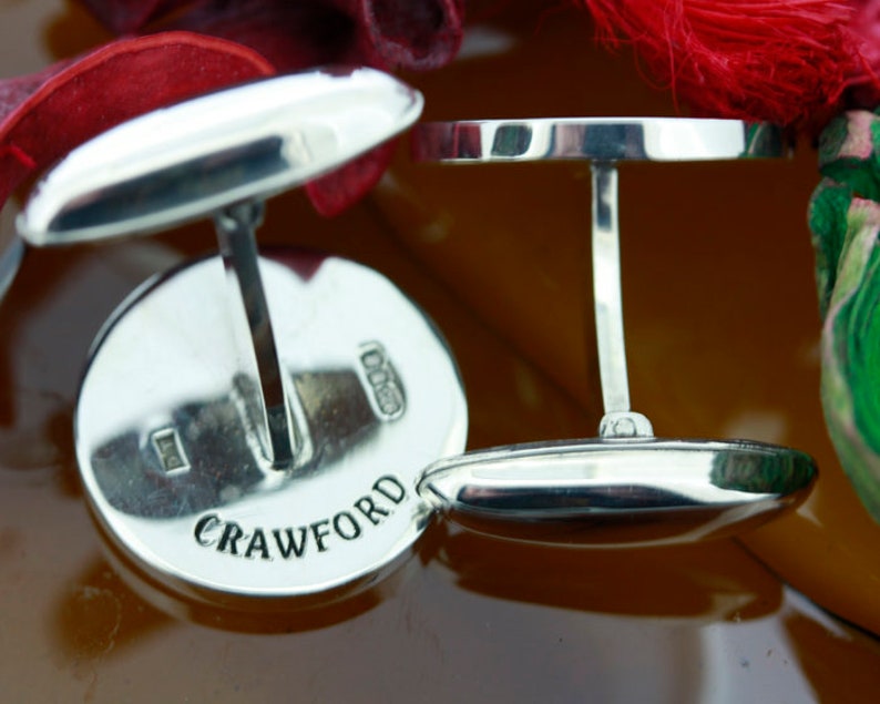 RAMC Royal Army Medical Corps Sterling Silver Cufflinks Personalised Handmade and Laser Engraved in the UK