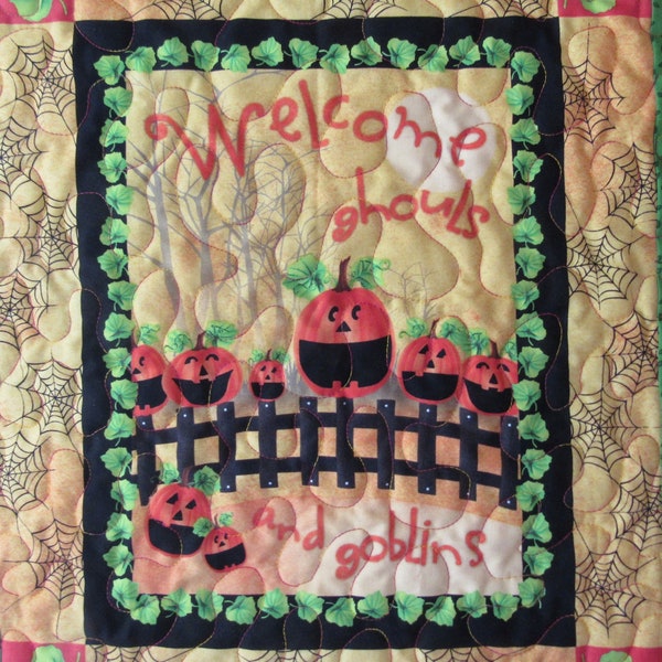 Halloween Pumpkins Wall Or Door Hanging Handmade Quilted Holiday And Farmhouse Decor
