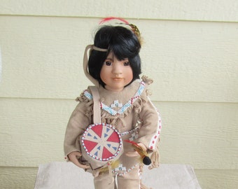 Native American Boy Doll "Quick Fox" By Linda Mason Georgetown Collection