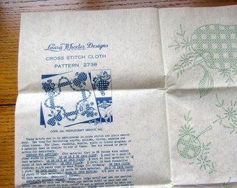 1940s Vintage Laura Wheeler Embroidery Transfer 775 Uncut Garden Gal Pillowcases