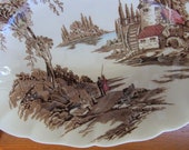 The Old Mill Oval 9 x 7 Serving Bowl Johnson Bros England