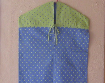 Lingerie Laundry Bag Closet Hanger Polka Dot Cotton Fabric