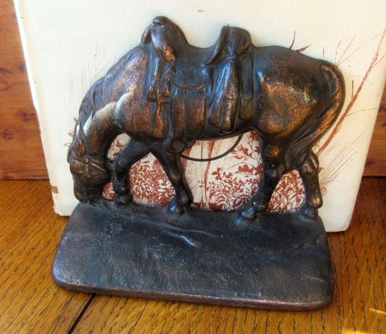 antique saddle horse bookends antique saddle horse bookends