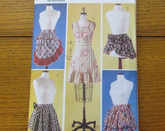 Butterick 6567 Apron Pattern, Sweet Bib Style Plus 4 Waist Tie Styles