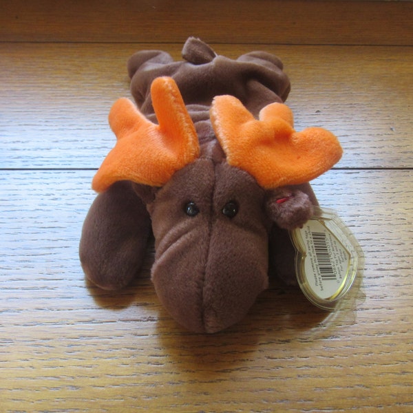 Chocolate The Moose Vintage Beanie Baby 1993 Original With Tag Errors