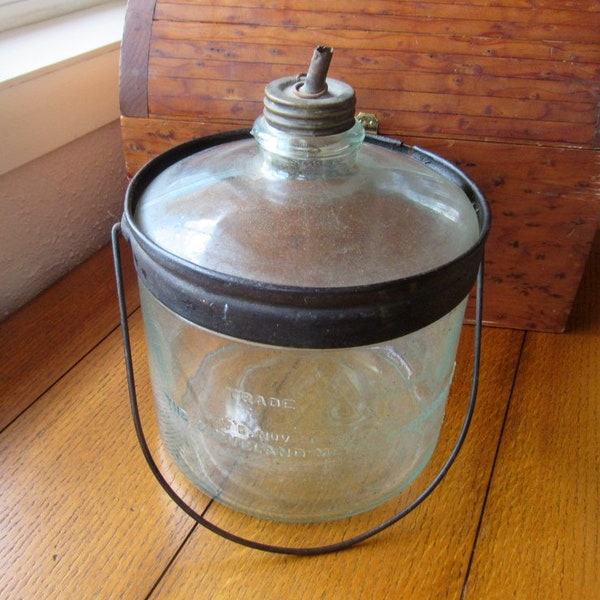 Antique Glass Oil Bottle Etsy