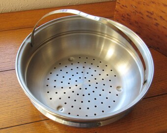 18/10 Stainless Steel Steamer/Strainer Insert Basket Large Size With Handle